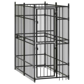 Outdoor Dog Kennel Steel 19.8 ft²